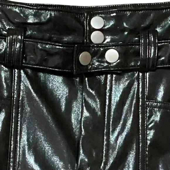 BLANKNYC Other Worldly Overall Women’s 29 Shiny Black Vegan Leather Punk NWT - Picture 10 of 16